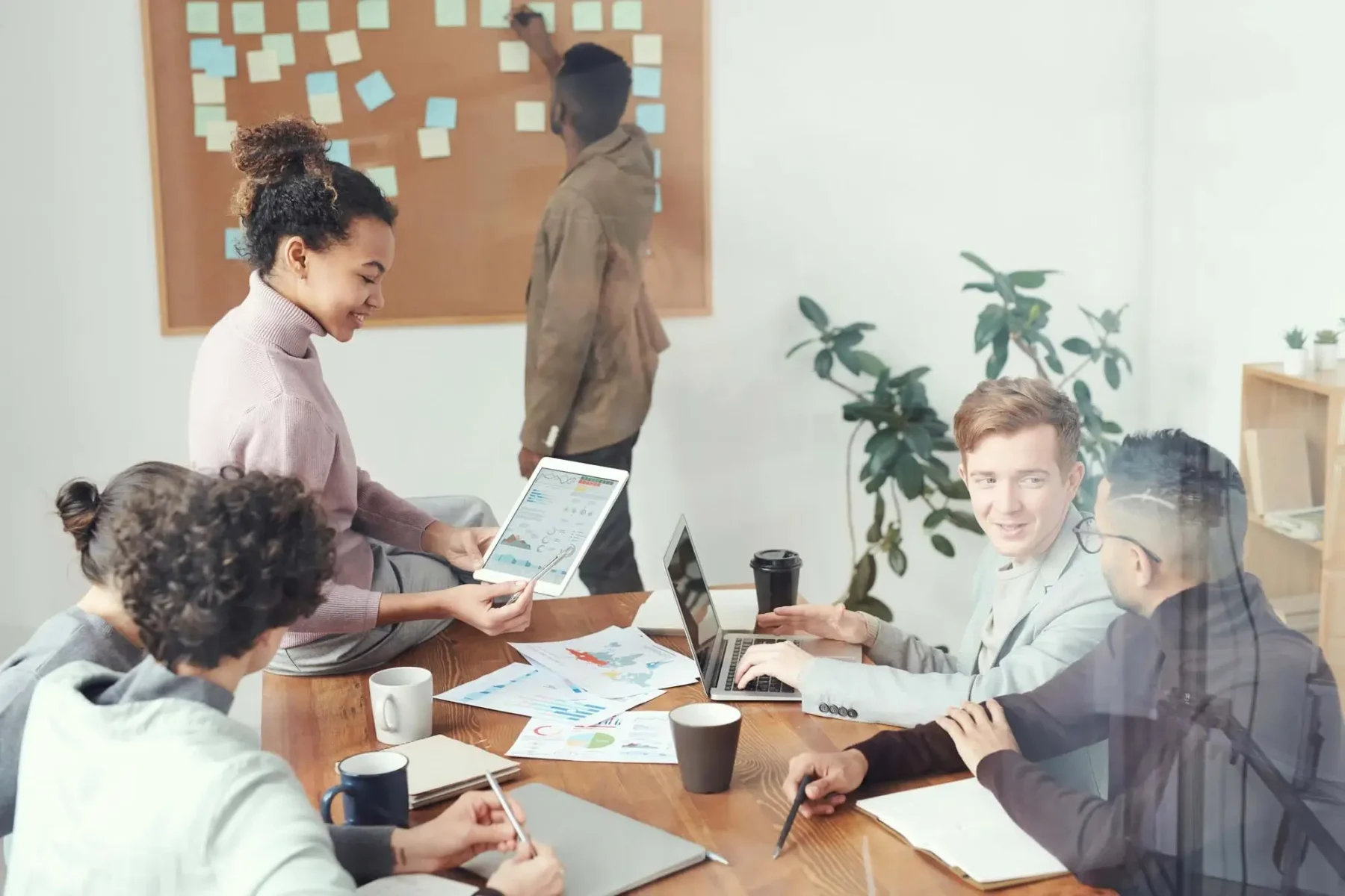 People in a meeting
